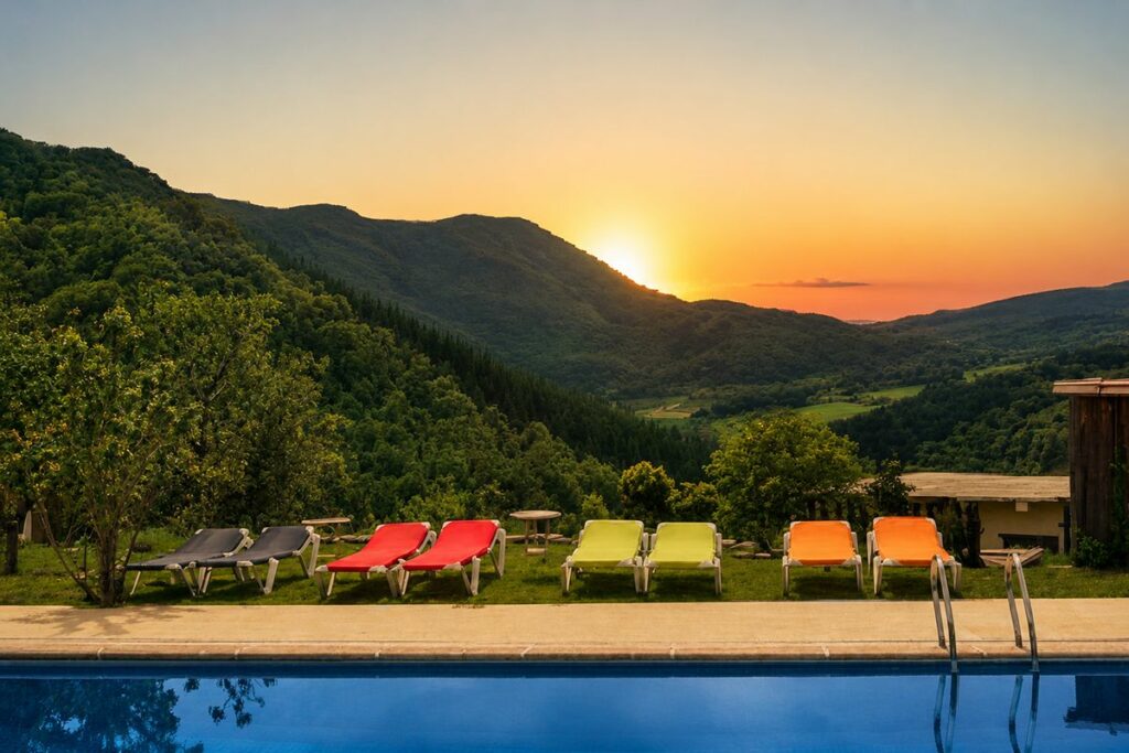Piscina casa rural vistas montaña karrantza — Gailurretan, Valle de Karrantza